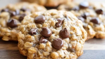 Cookies Moelleux Aux Flocons DAvoine Et Pépites De Chocolat