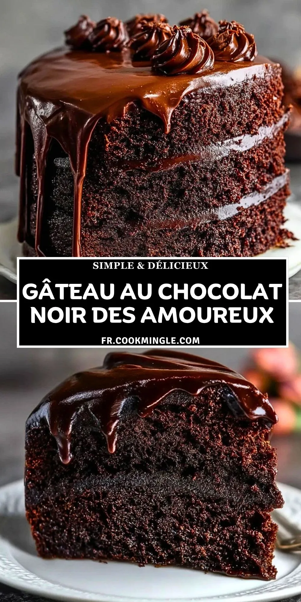 Gâteau Au Chocolat Noir Des Amoureux (2)