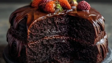 Gâteau Au Chocolat Noir Des Amoureux
