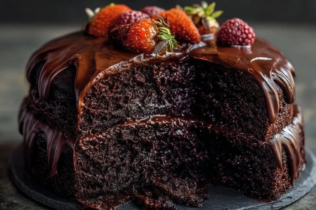 Gâteau Au Chocolat Noir Des Amoureux