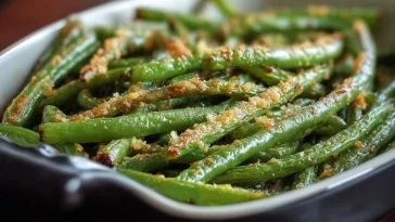 Haricots Verts Rôtis Au Parmesan