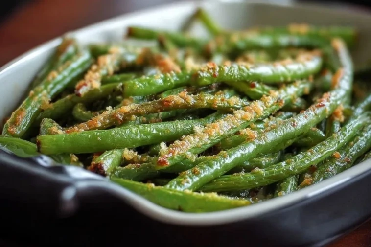 Haricots Verts Rôtis Au Parmesan