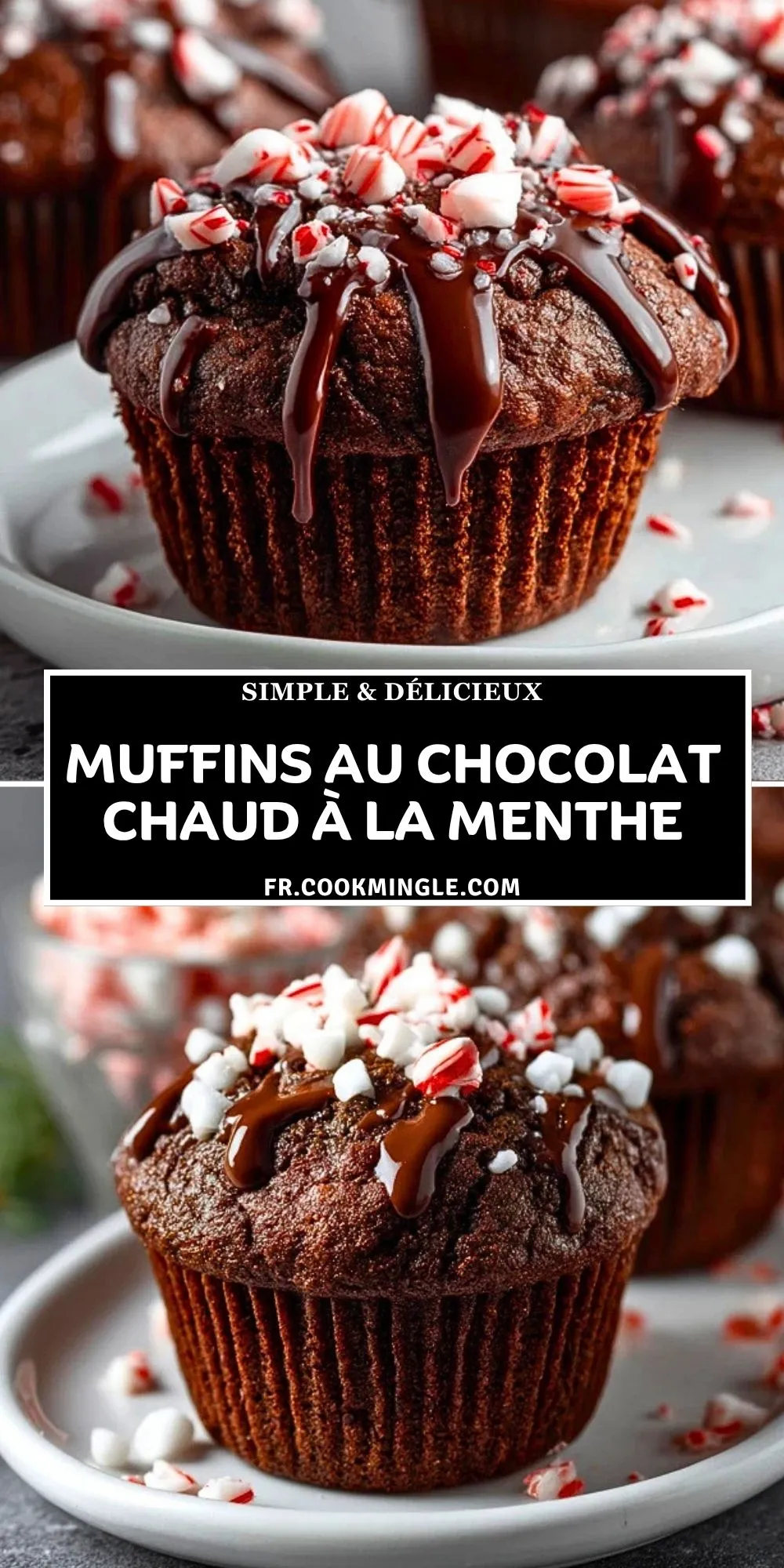 Muffins au Chocolat Chaud à la Menthe - Pin 1