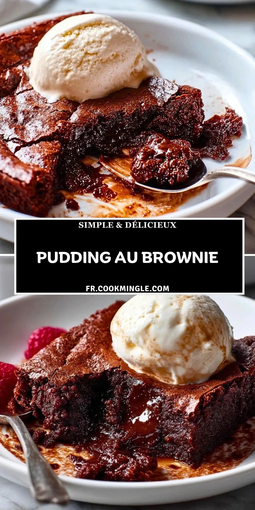Pudding au Brownie - Pin 1