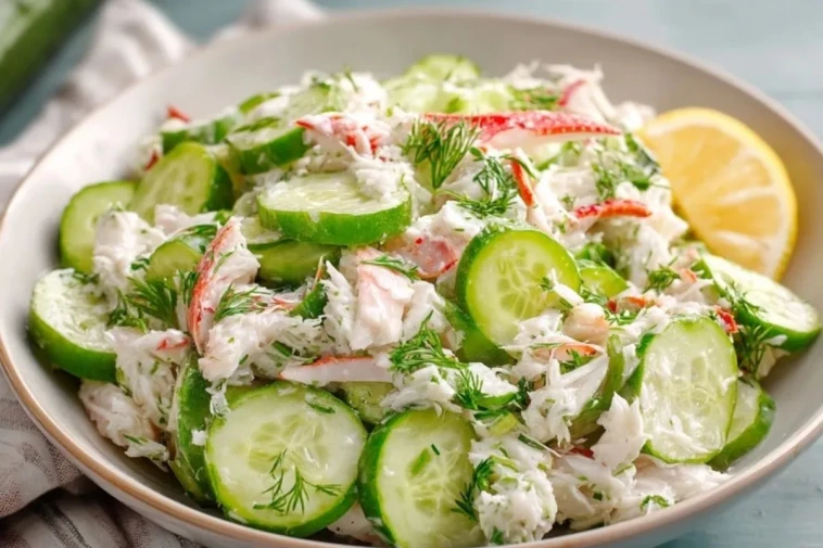 Salade De Crabe Et Concombre Froide