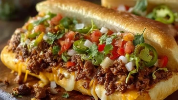 Sandwich Mexicain Au Fromage Haché