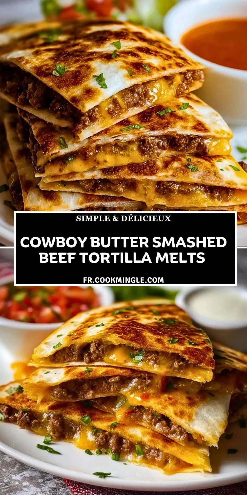 Tortillas Fondantes au Bœuf Smashed avec Beurre Cowboy - Pin 1