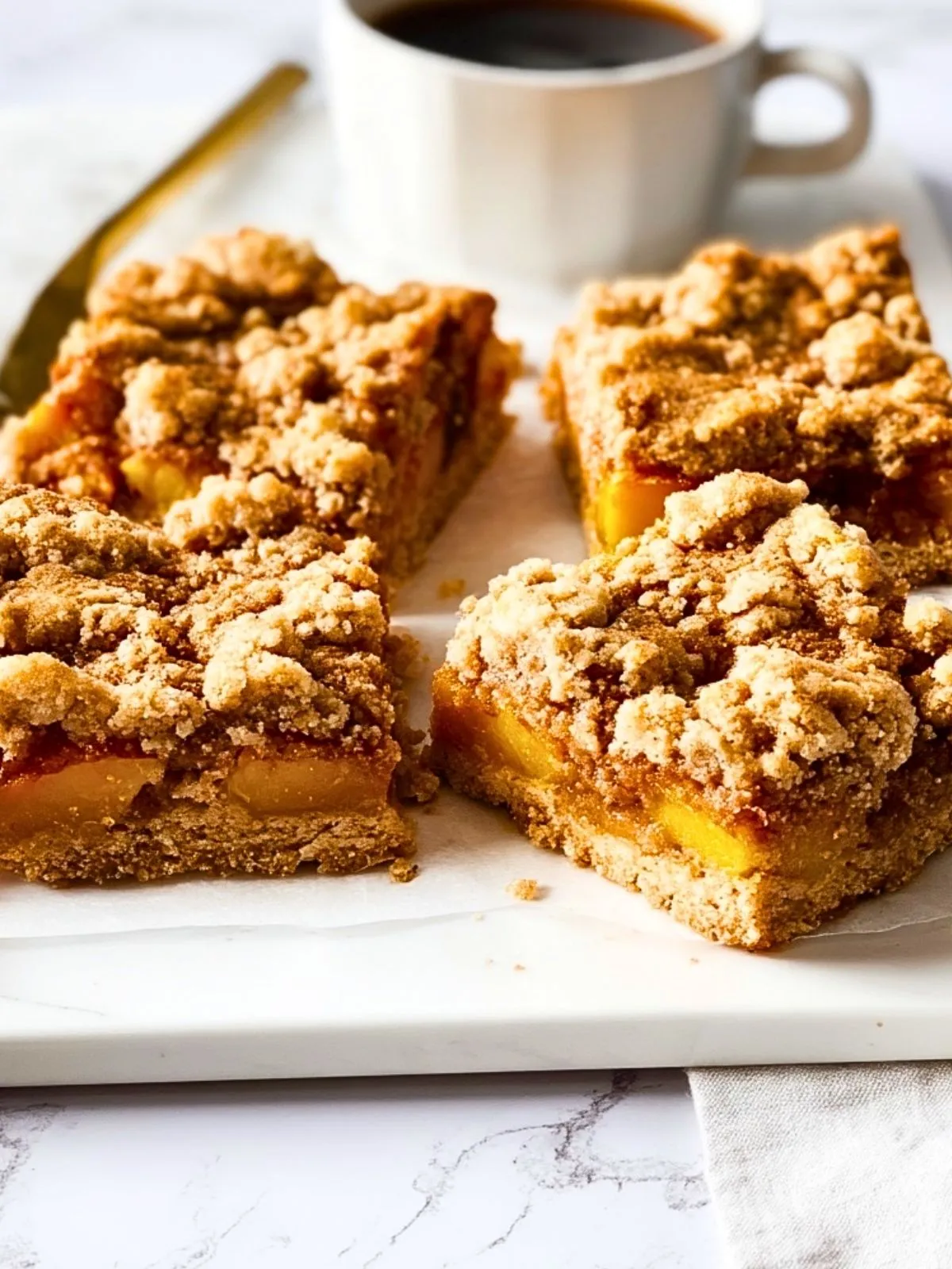 Barres Pêches Sucrées et Beurrées avec Streusel à la Cannelle (1)