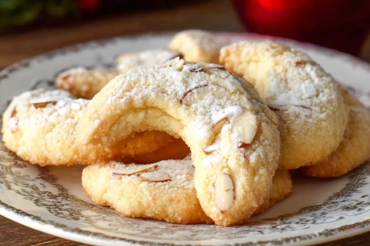 Biscuits Aux Amandes En Croissant