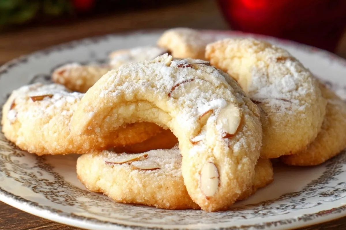 Biscuits Aux Amandes En Croissant