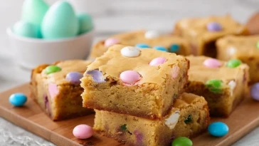 Blondies Aux M&Ms Pour Pâques