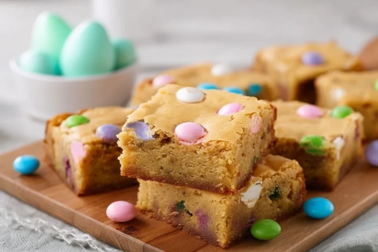 Blondies Aux M&Ms Pour Pâques