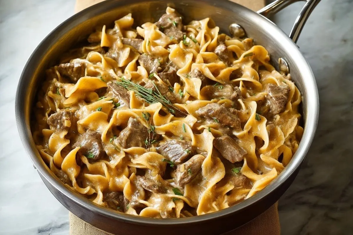 Boeuf Stroganoff En Une Seule Casserole