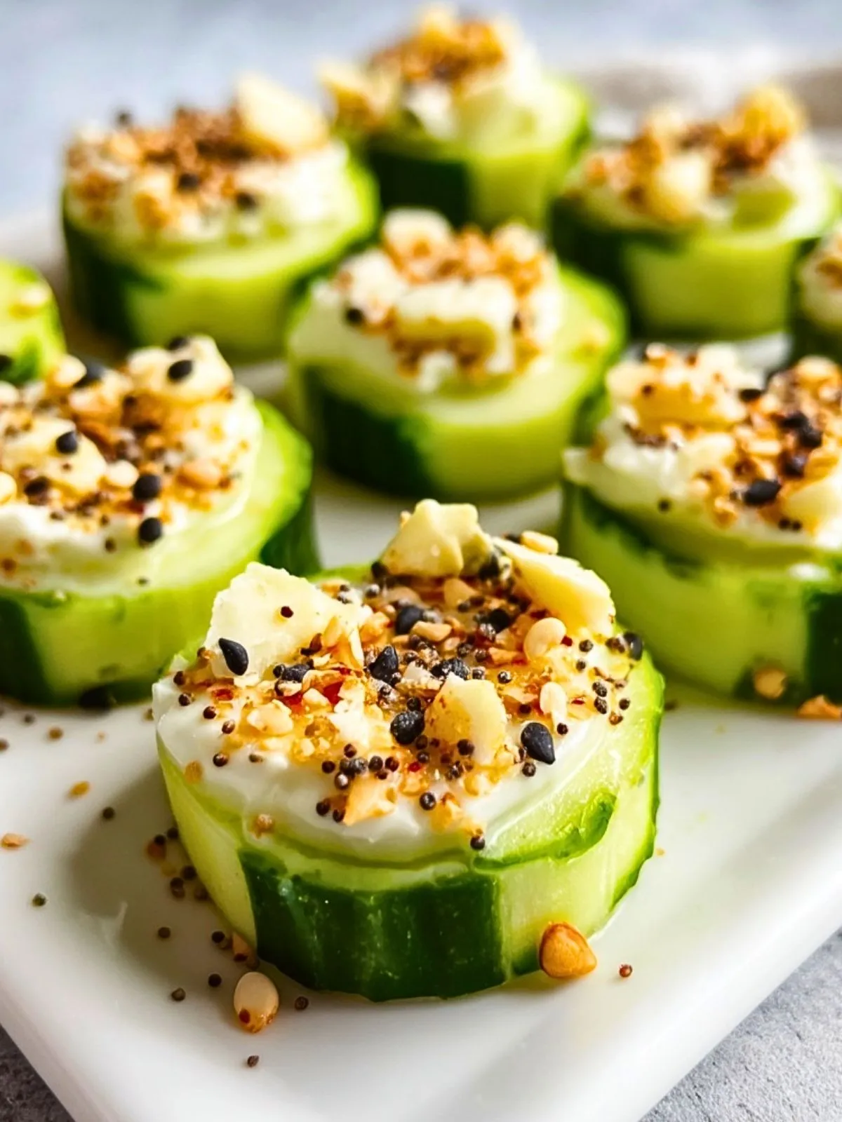 Bouchées De Concombre Au Tout DBagel Keto (1)