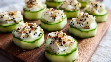 Bouchées De Concombre Au Tout DBagel Keto