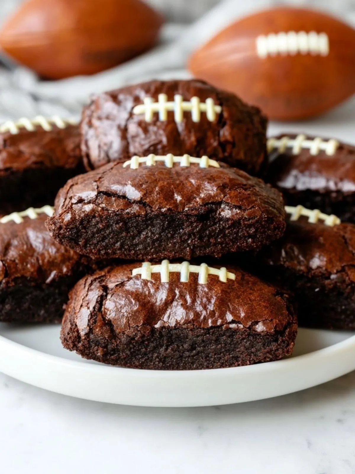 Brownies Fudgy en Forme de Football (1)