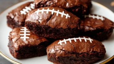 Brownies Fudgy en Forme de Football