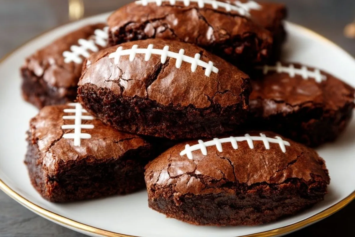 Brownies Fudgy en Forme de Football