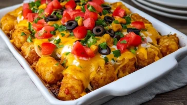 Casserole De Tater Tots Mexicaine Au Fromage