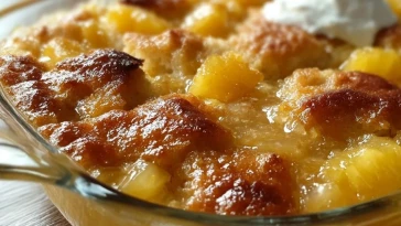 Cobbler à LAnanas et Fromage à La Crème