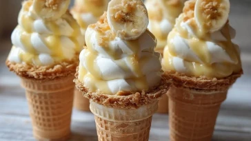 Cônes Cheesecake à la Banane