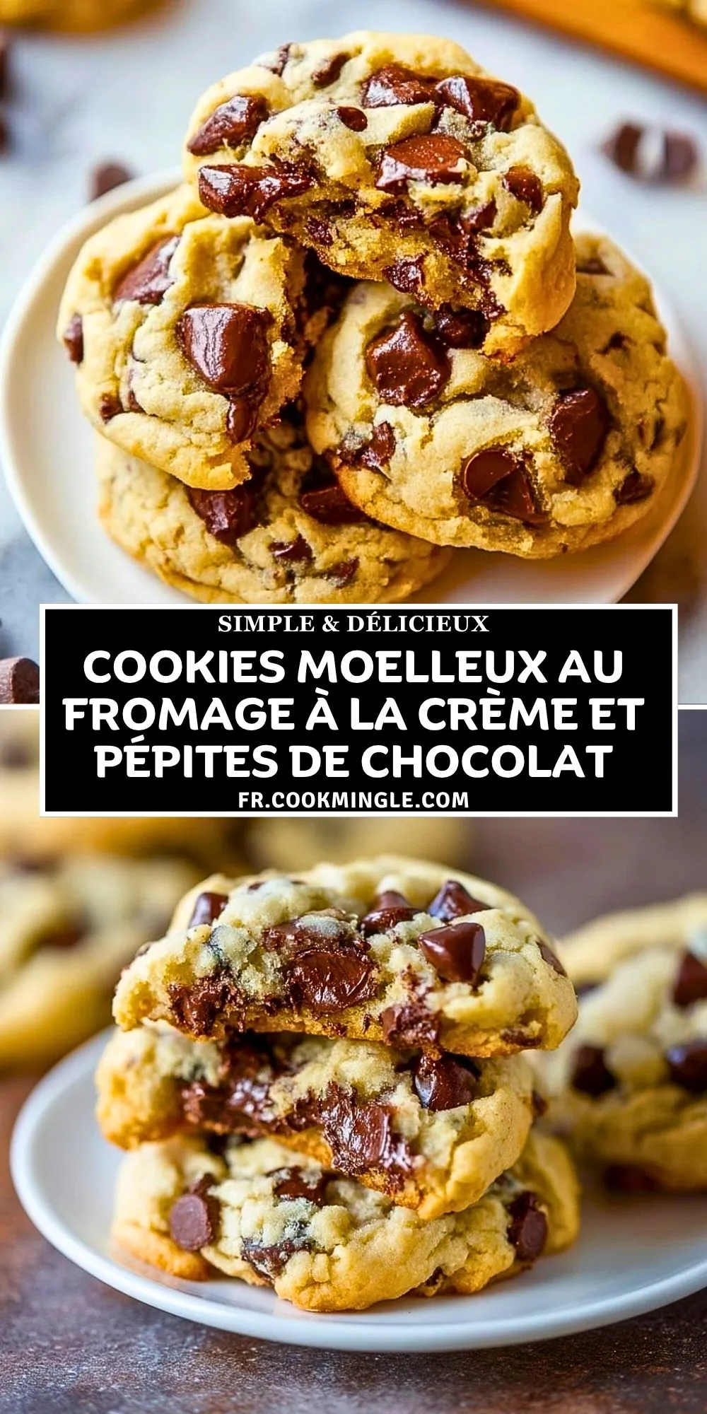 Cookies Moelleux Au Fromage À La Crème Et Pépites De Chocolat (3)