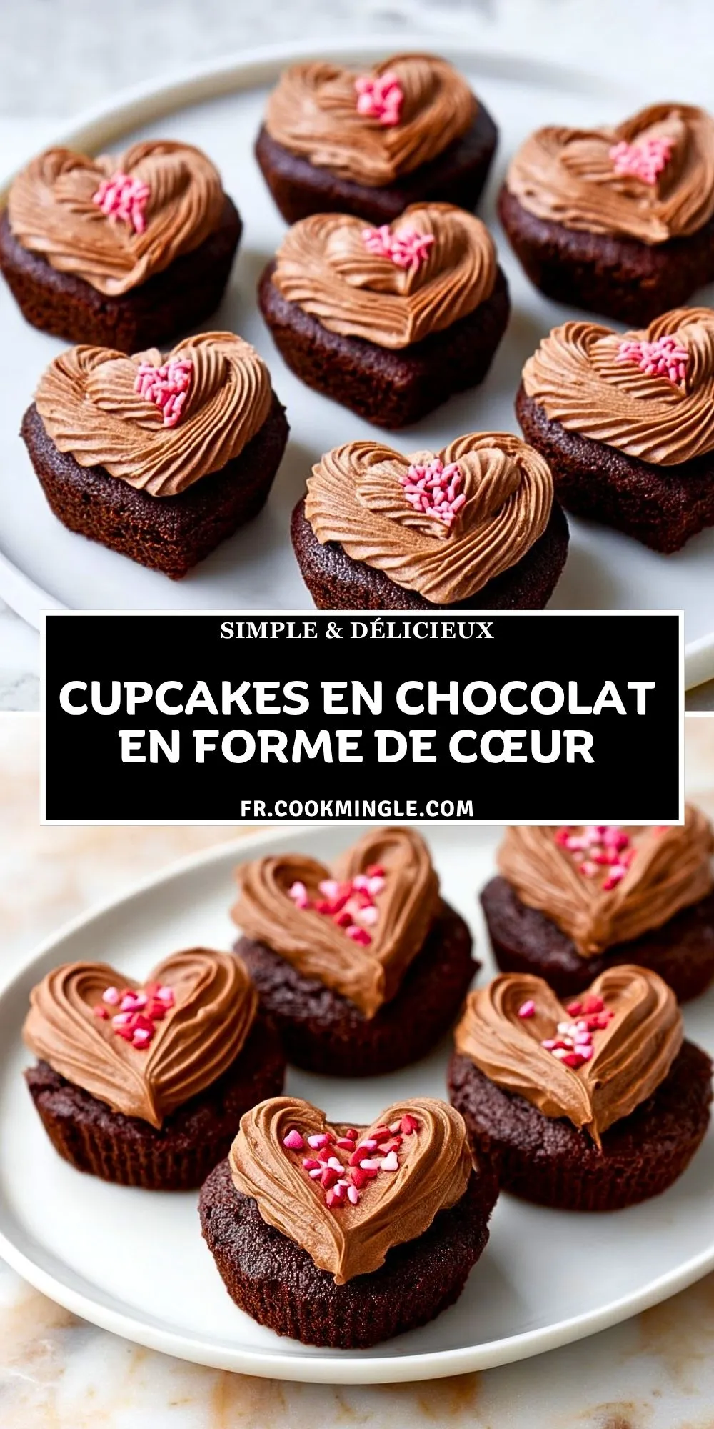Cupcakes En Chocolat En Forme De Cœur (2)