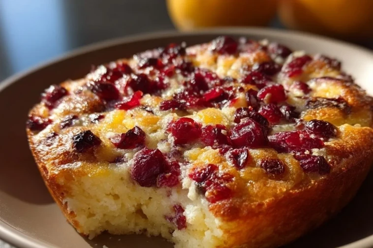 Gâteau Au Fromage Blanc, Canneberges Et Orange