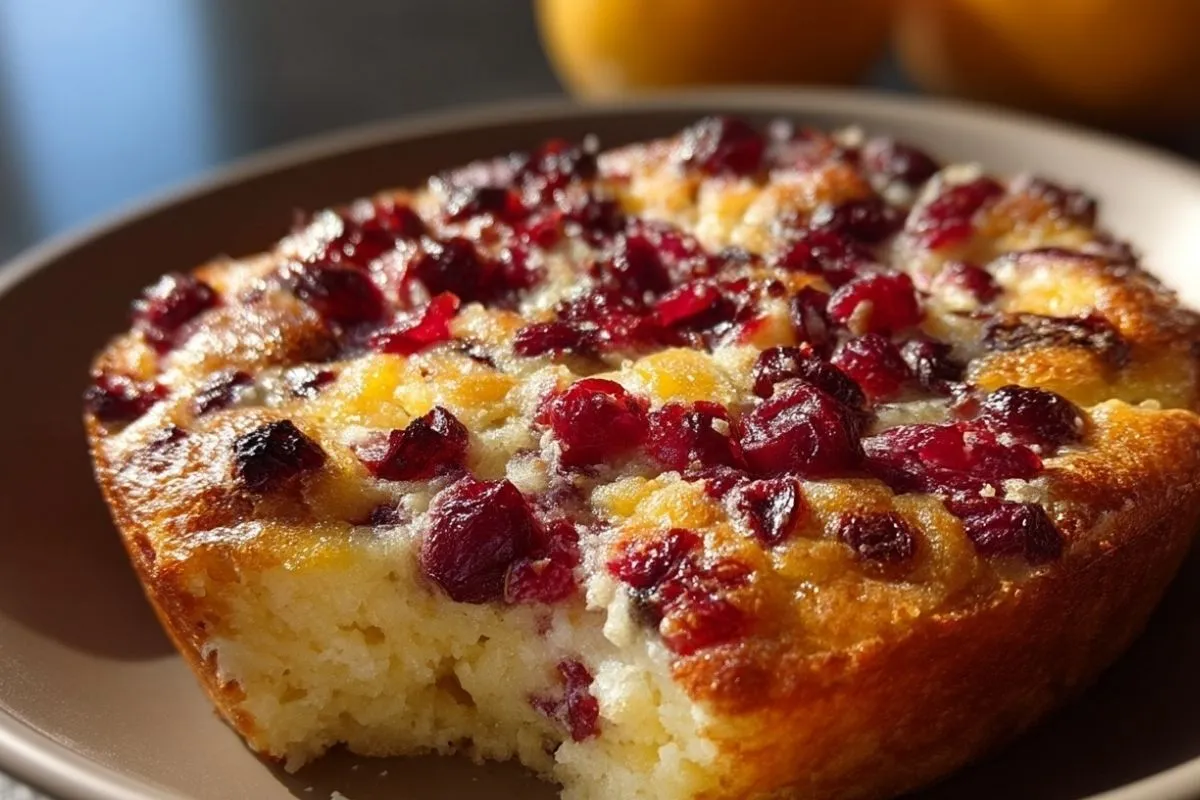 Gâteau Au Fromage Blanc, Canneberges Et Orange