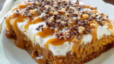 Gâteau Au Potiron Caramel Poke