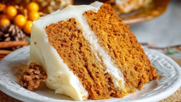 Gâteau Épicé Moelleux Avec Glaçage Au Fromage Frais