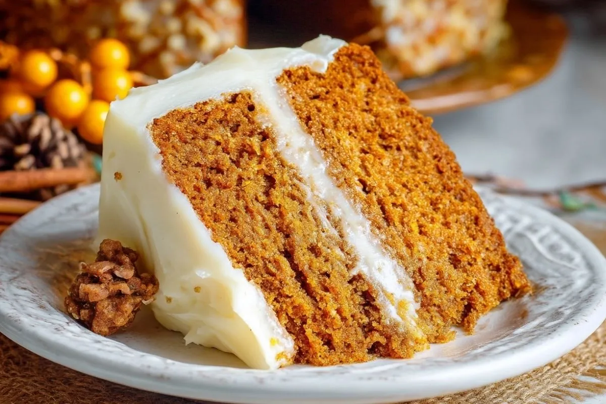 Gâteau Épicé Moelleux Avec Glaçage Au Fromage Frais