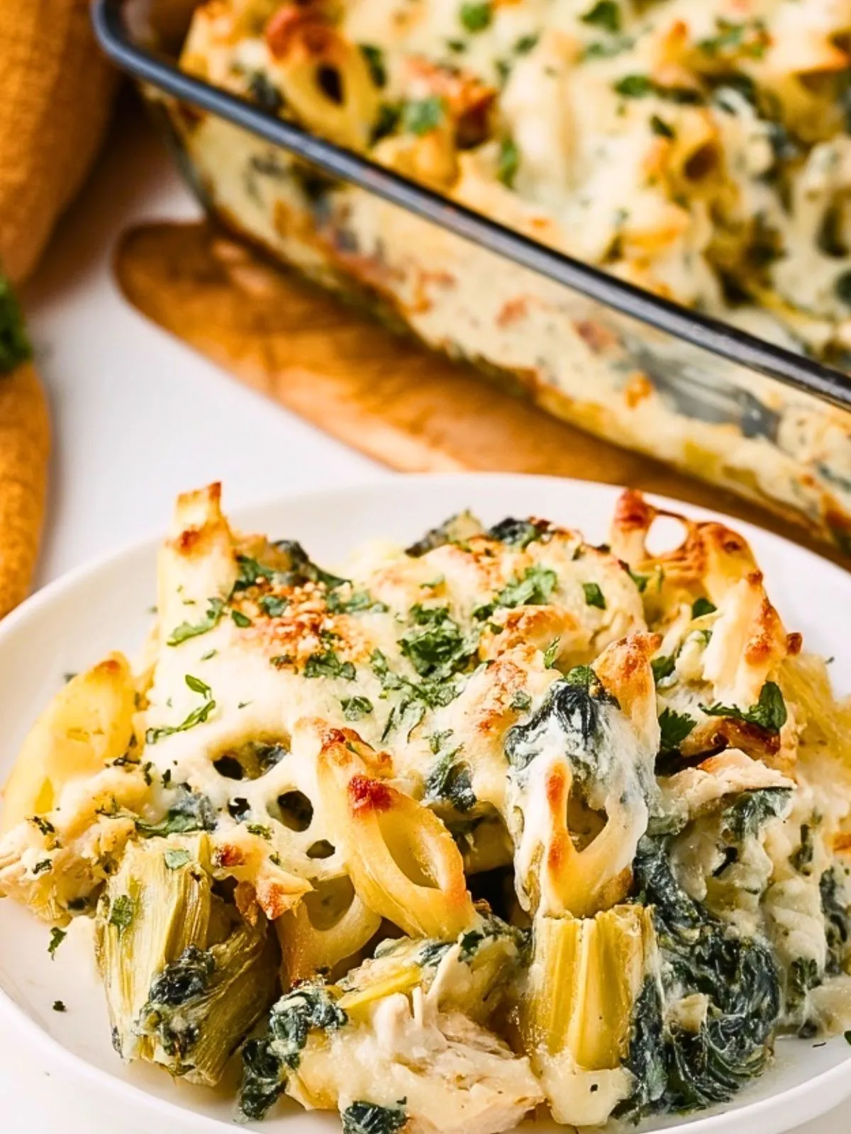 Gratin De Poulet Aux Épinards Et Artichauts Crémeux (1)