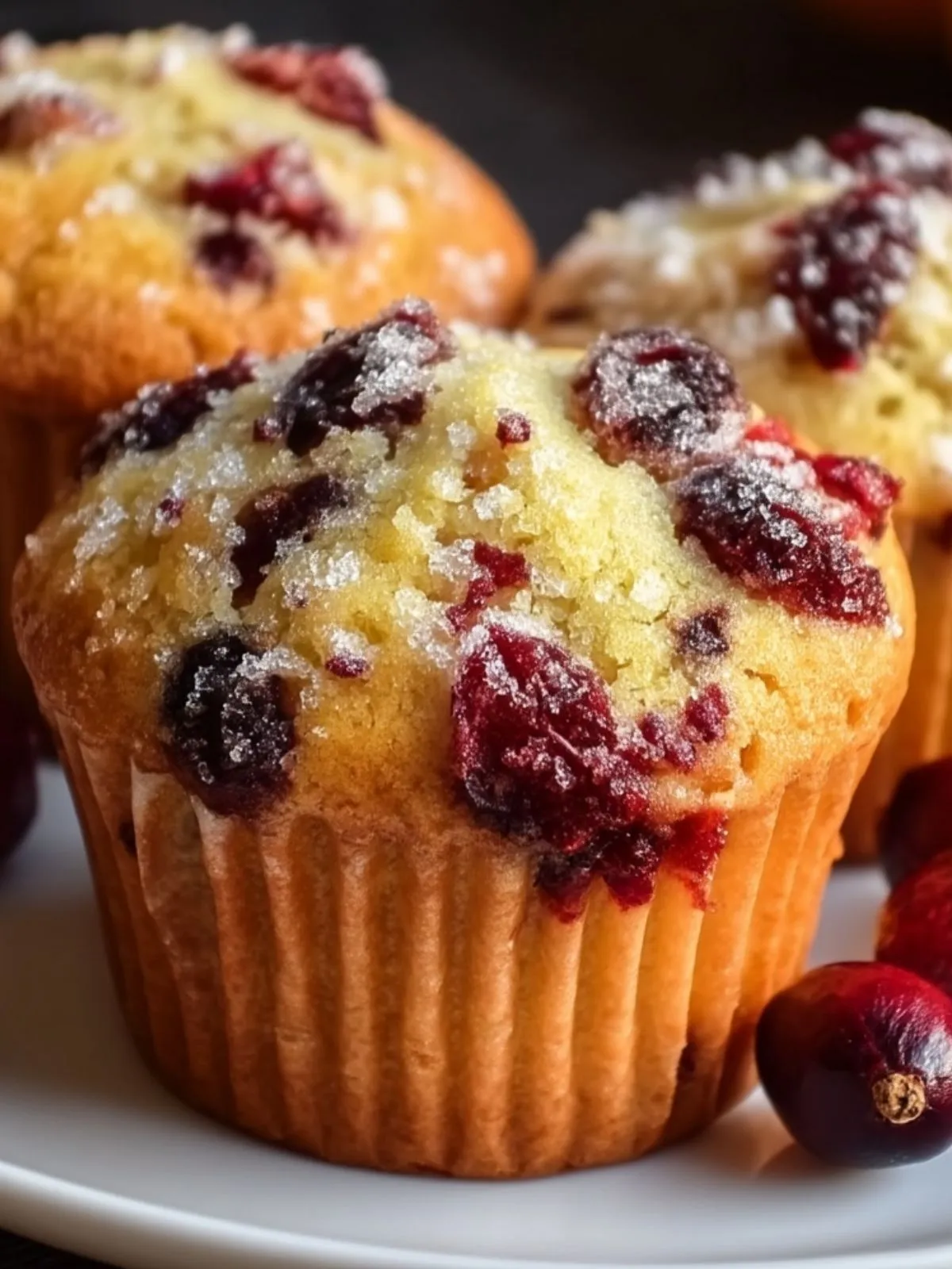 Muffins Aux Canneberges Et À LOrange (1)