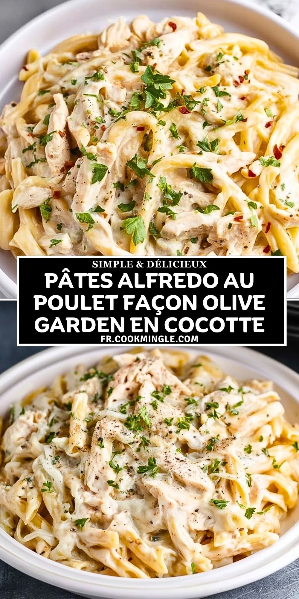 Pâtes Alfredo au Poulet Façon Olive Garden en Cocotte (2)