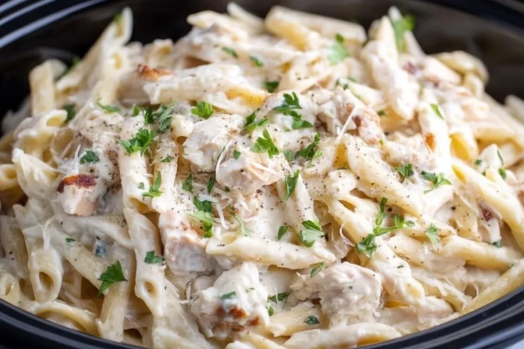 Pâtes Alfredo au Poulet Façon Olive Garden en Cocotte