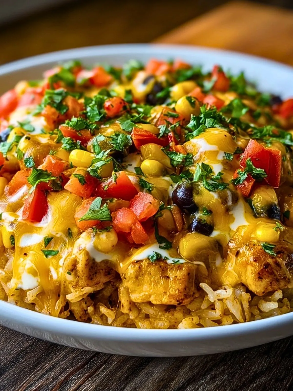 Poulet Southwest Crémeux au Riz en Un Seul Plat (1)