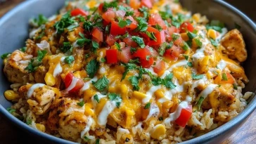 Poulet Southwest Crémeux au Riz en Un Seul Plat