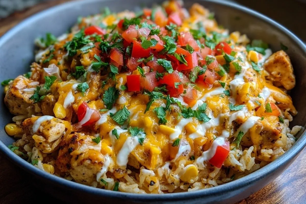 Poulet Southwest Crémeux au Riz en Un Seul Plat