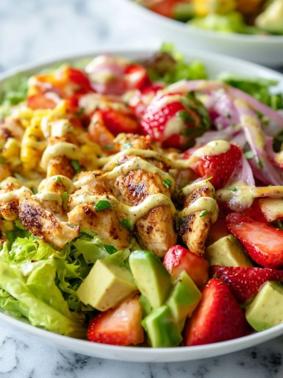 Salade De Poulet Miel-Moutarde Facile (1)