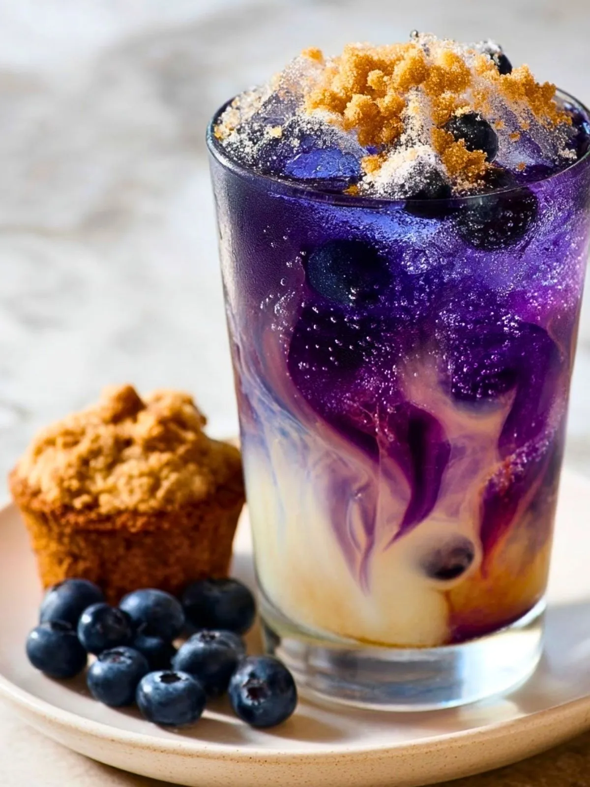 Soda Aux Myrtilles Et Émietté De Muffin (1)